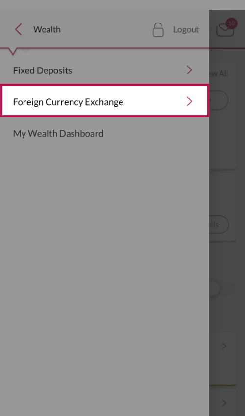 Select Foreign Currency Exchange.