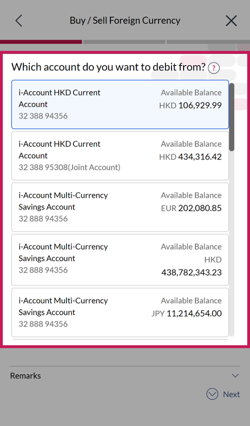 Select the corresponding debit account.